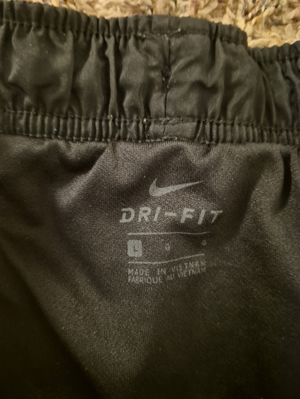 Nike Black Athletic Lined Shorts with White Piping Size L - Picture 3 of 7